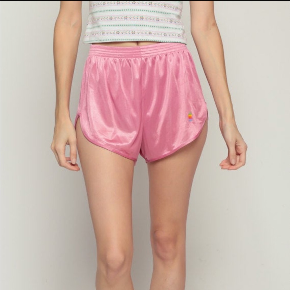 Jogging Shorts 80s Running APPLE MAC Gym Vintage - Picture 2 of 5